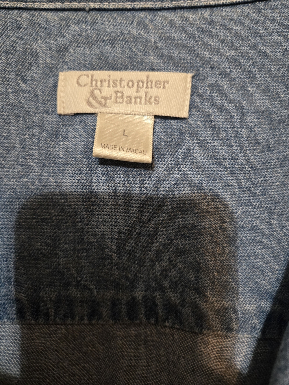 Christopher & Banks Blue Denim Jacket with Red and Black Trim - Picture 2 of 3